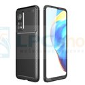 Чехол силиконовый для Xiaomi Mi 10T / MI 10T Pro / Черный текстура карбон