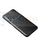 Чехол силиконовый для Xiaomi Mi 10T / MI 10T Pro / Черный текстура карбон