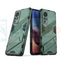 Чехол - накладка для Xiaomi 12 / 12X / BIBERCAS / с подставкой Темно-зеленый / Пластиковый / Защитный 