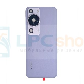 Крышка(задняя) для Huawei P60 Pro со стеклом камеры Фиолетовая - ОРИГ