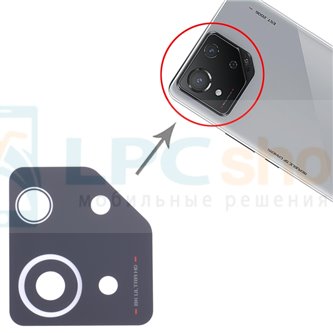 Стекло задней камеры ASUS ROG Phone 8 AI2401 Черное