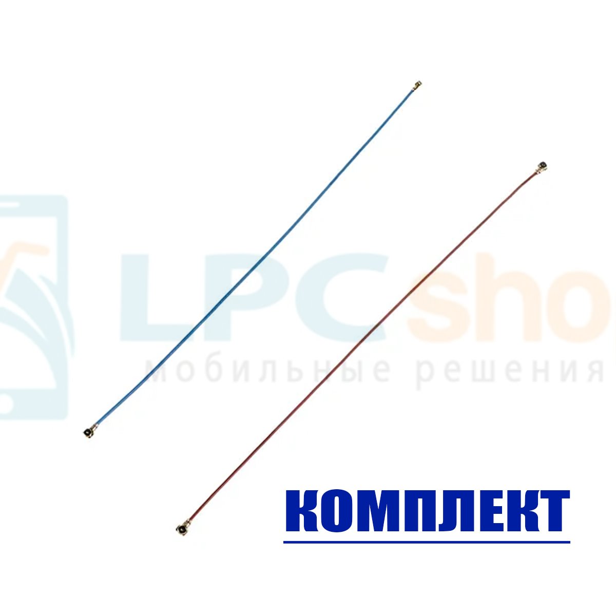 Коаксиальный кабель (Антенный провод) Samsung Galaxy A35 5G A356 (комплект из 2-х штук) (длина 122мм / 122мм с коннектором)