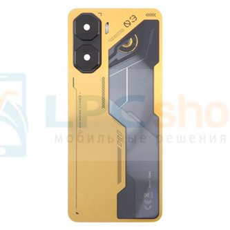 Крышка(задняя) ZTE nubia Neo 3 Золотая со стеклом камеры