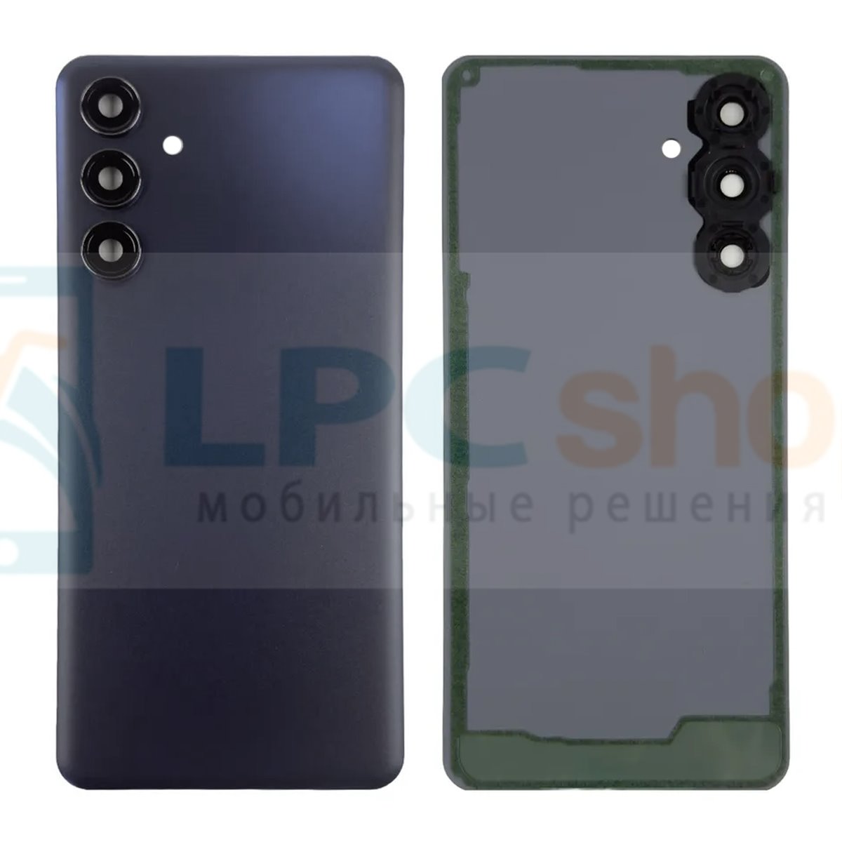 Крышка(задняя) Samsung Galaxy M55 5G M556B Черная со стеклом камеры