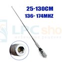 Телескопическая антенна для рации Baofeng (поворот 90градусов, 136-174MHZ SMA-male, 5dB, 25-130см)