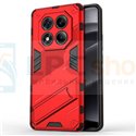 Чехол - накладка для Xiaomi Redmi Note 14 Pro 4G / BIBERCAS / с подставкой Красный / Пластиковый / Защитный 