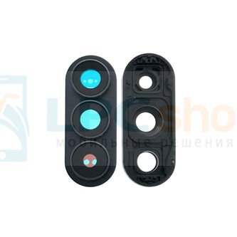 Стекло задней камеры Samsung Galaxy Z Fold7 F966 с рамкой Черное