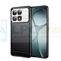 Чехол силиконовый для Xiaomi 14T Pro / Черный текстура карбон