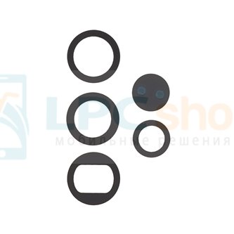 Стекло задней камеры Samsung Galaxy S23 Ultra S918 Черное (комплект)