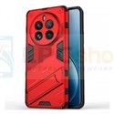 Чехол - накладка для Realme 12 Pro / 12 Pro Plus / BIBERCAS / с подставкой Красный / Пластиковый / Защитный 