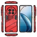 Чехол - накладка для Realme 12 Pro / 12 Pro Plus / BIBERCAS / с подставкой Красный / Пластиковый / Защитный 
