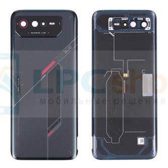 Крышка(задняя) для Asus ROG Phone 6 AI2201 Черная со стеклом камеры и NFC- ORIG