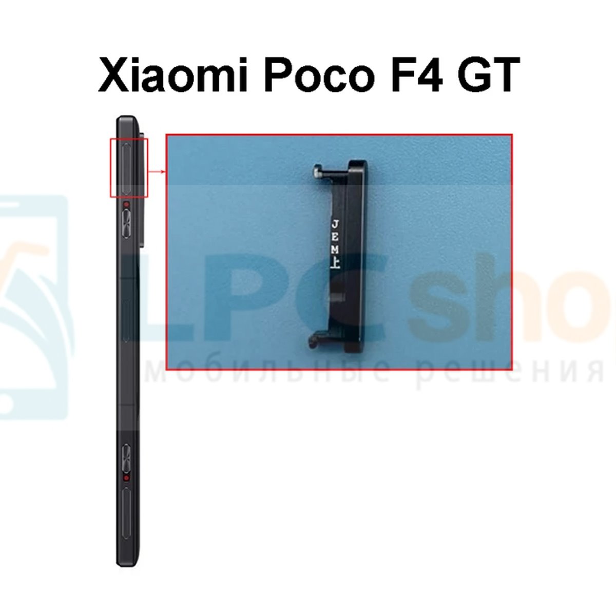 Верхняя игровая кнопка Xiaomi Poco F4 GT Черный