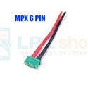 Кабель с разьемом Multiplex MPX 6 Pin / 10см / мама / 14AWG / под пайку