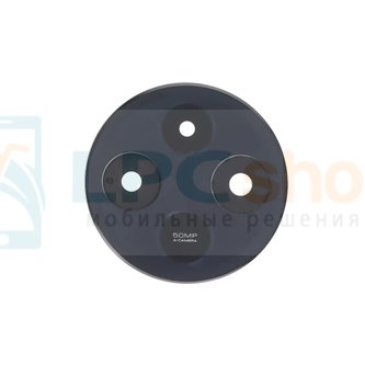 Стекло задней камеры Xiaomi Redmi 14C Черный с рамкой