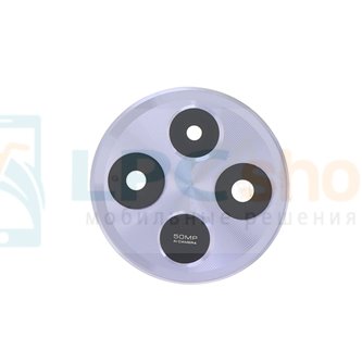 Стекло задней камеры Xiaomi Redmi 14C Фиолетовый с рамкой