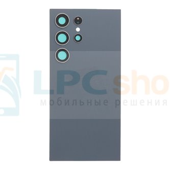 Крышка(задняя) для Samaung S24 Ultra Черная со стеклом камеры