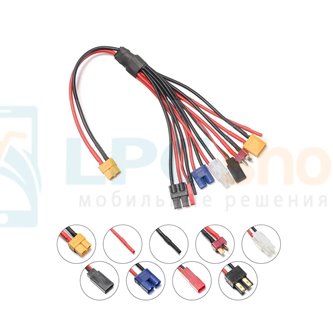 Переходник XT60 мама на XT60 папа / T-plug / Tamiya / JST / TRX 8 в 1