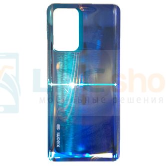 Крышка(задняя) для Xiaomi 11T / 11T Pro Синяя глянцевая - AA