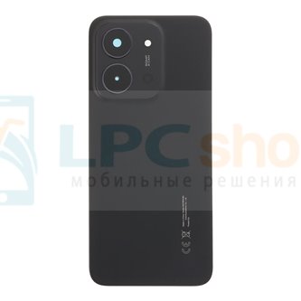 Крышка(задняя) для Xiaomi Redmi 15C Черная со стеклом камеры