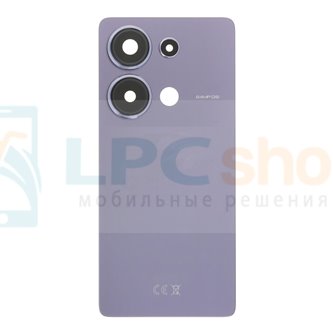 Крышка(задняя) для Xiaomi Poco M6 Pro 4G Фиолетовая со стеклом камеры (с CE)