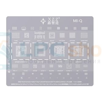 XZZ BGA Трафарет для Xiaomi (Mi-Q) MT6891Z / MT6893Z / MT6877V / MT6833V / Redmi Note 10 / 12 Pro / Poco M4 Pro 5G