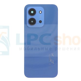 Крышка(задняя) для Xiaomi Redmi 15C Синяя со стеклом камеры