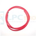 Силиконовый кабель 1метр красный - 12AWG - Луженая медь / сечение 3.4 кв.мм / диаметр проводника 2.41 / внешний D 4.5 / 9.8 Ом/к
