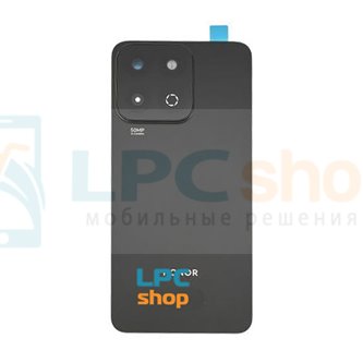 Крышка(задняя) для Huawei Honor X7C Черная со стеклом камеры - ORIG