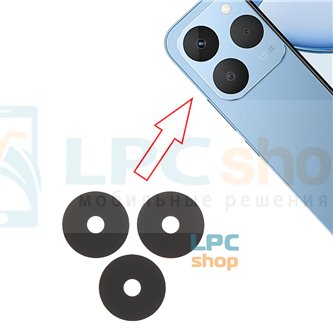 Стекло задней камеры Realme 15T Черное