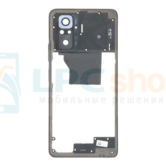 Средняя часть Xiaomi Redmi Note 10 Pro M2101K6G Черная + кнопки громкости 