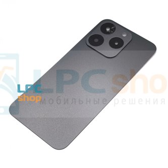 Крышка(задняя) для Realme 15T Черная со стеклом камеры