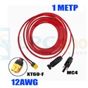 Переходник XT60-F мама на MC4(для солнечных панелей) - 1метр - 12AWG