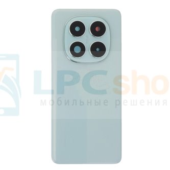 Крышка(задняя) для Xiaomi Redmi Note 14 Pro 5G (версия 50MP) со стеклом камеры Зеленая (без CE)