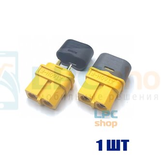 Разъем силовой XT60H-F мама с холдером - 1шт