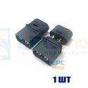 Разъем силовой XT60H-M папа с холдером черный - 1шт