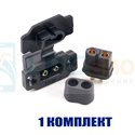 Разъем силовой XT60BE-M папа-мама + влагозащитный колпачок черный - 1шт