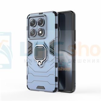 Защитный чехол - накладка для Xiaomi 14T Pro Синий (с магнитом для держателя и кольцом)
