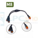 Переходник с разъемом M8 папа на 2мама 3pin 20см (для электровелосипеда / самаката)