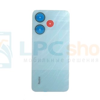 Крышка(задняя) для Xiaomi Redmi 13 4G Голубая - снятая