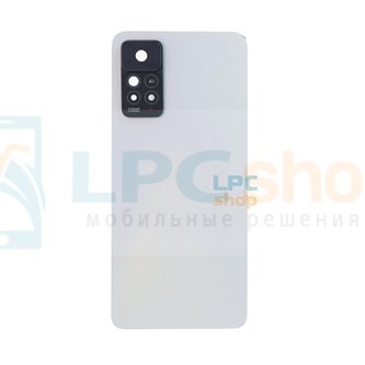 Крышка(задняя) для Xiaomi Redmi Note 11 Pro 4G  / 5G Белая(Polar White) ОРИГ без СЕ (сткело камеры от 2201116SG)