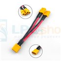 Переходник XT60 папа на 2 XT60 мама 14AWG 10см