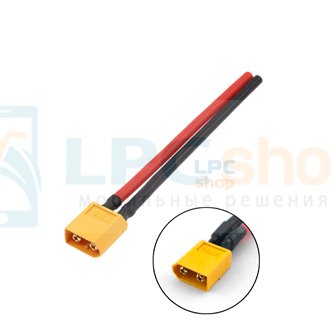 Разъем XT60 папа с проводом 12AWG 10см