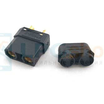 Разъем силовой XT90-F мама с холдером - 1шт