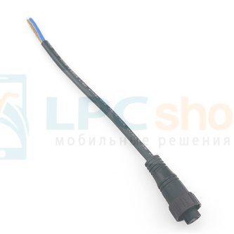 Кабель с разъемом M16 водонепроницаемый (3 pin, 3 контакта, 20см, мама)