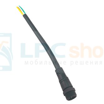 Кабель с разъемом M16 водонепроницаемый (4 pin, 4 контакта, 20см, папа)